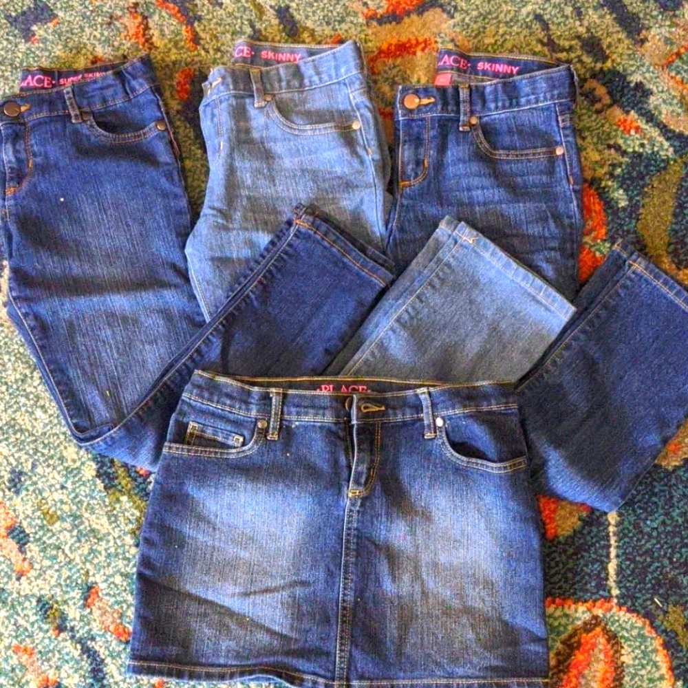 Girls denim lot, size 8 plus